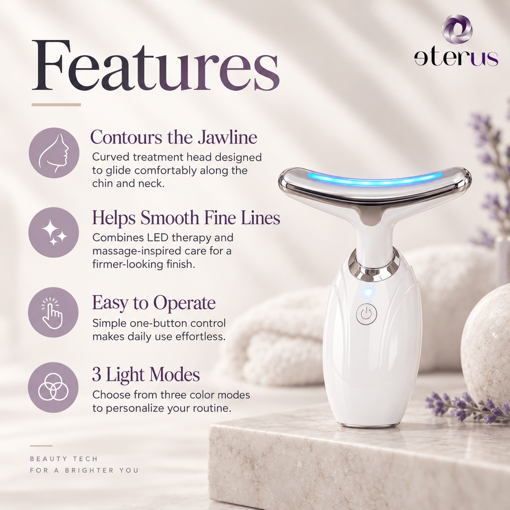 Neck & Face LED Therapy Massager- Skin Tightening & Anti-aging Device
